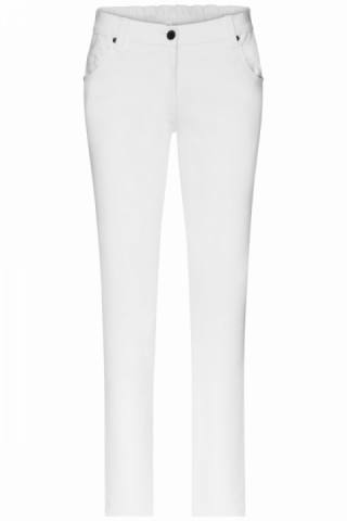 Ženske raztegljive hlače s 5 žepi white  293934