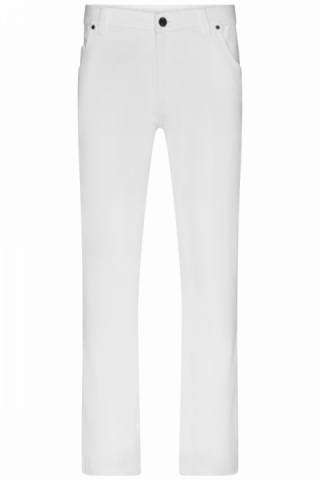 Moške raztegljive hlače s 5 žepi white  293940
